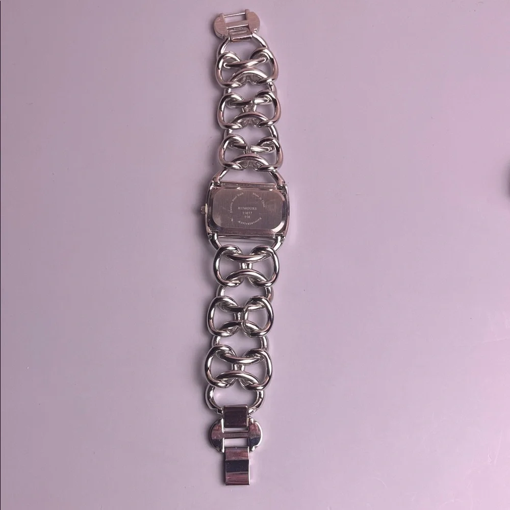 Rumors Silver Metallic Chain Watch